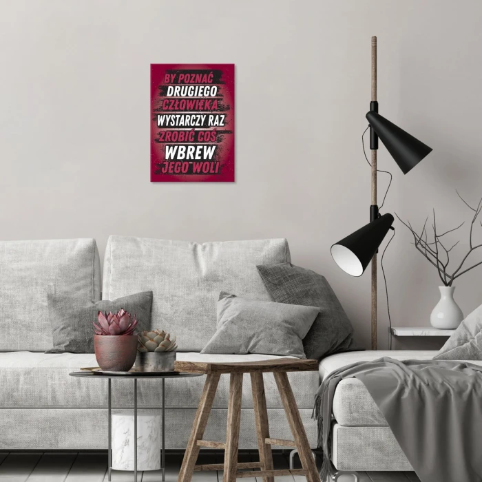 Plakat metalowy Poznać człowieka
