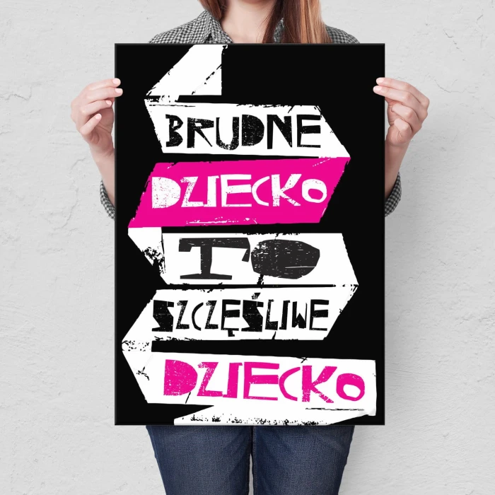 Plakat metalowy Szczęśliwe dziecko