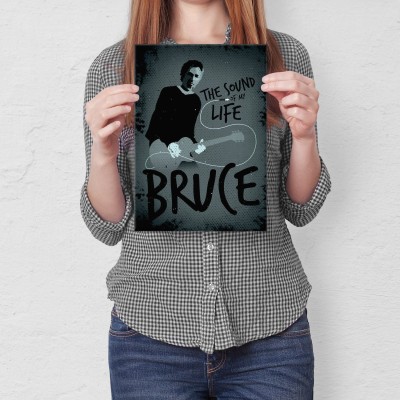 Plakat metalowy Bruce the singer