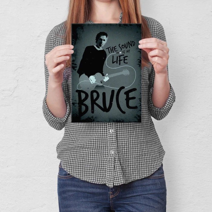 Plakat metalowy Bruce the singer