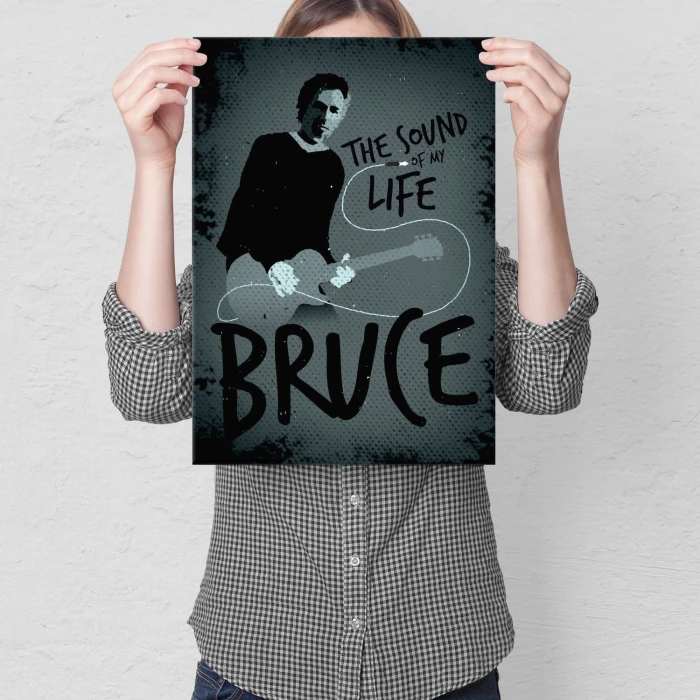 Plakat metalowy Bruce the singer
