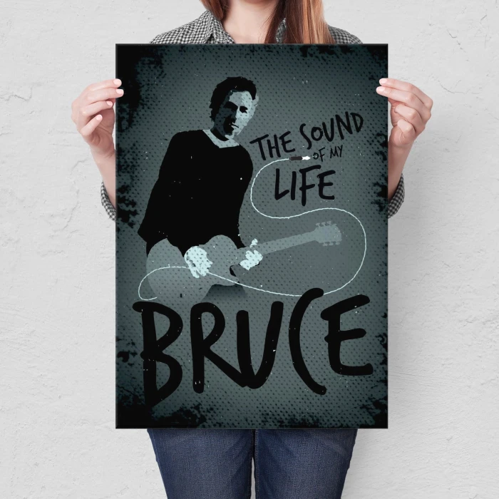 Plakat metalowy Bruce the singer
