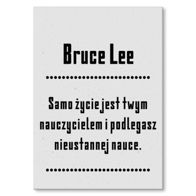 Plakat metalowy Cytat Bruce Lee