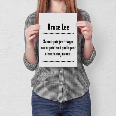 Plakat metalowy Cytat Bruce Lee