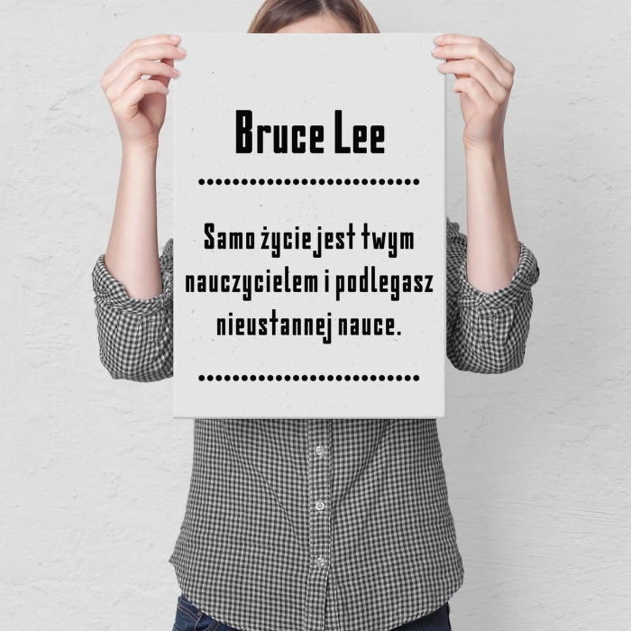 Plakat metalowy Cytat Bruce Lee