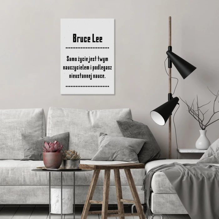 Plakat metalowy Cytat Bruce Lee