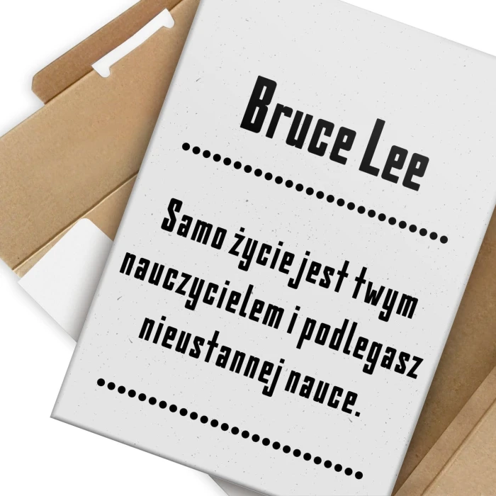 Plakat metalowy Cytat Bruce Lee