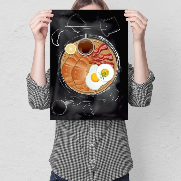 Plakat metalowy Śniadanie
