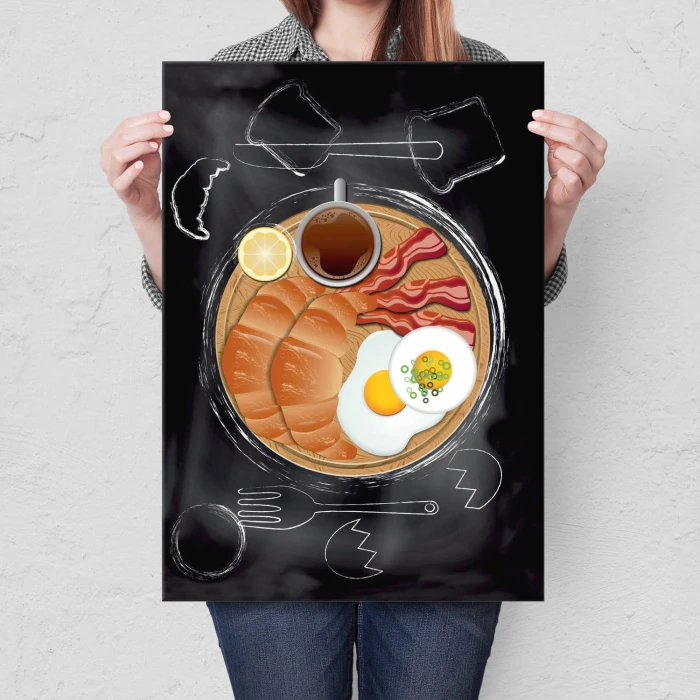 Plakat metalowy Śniadanie