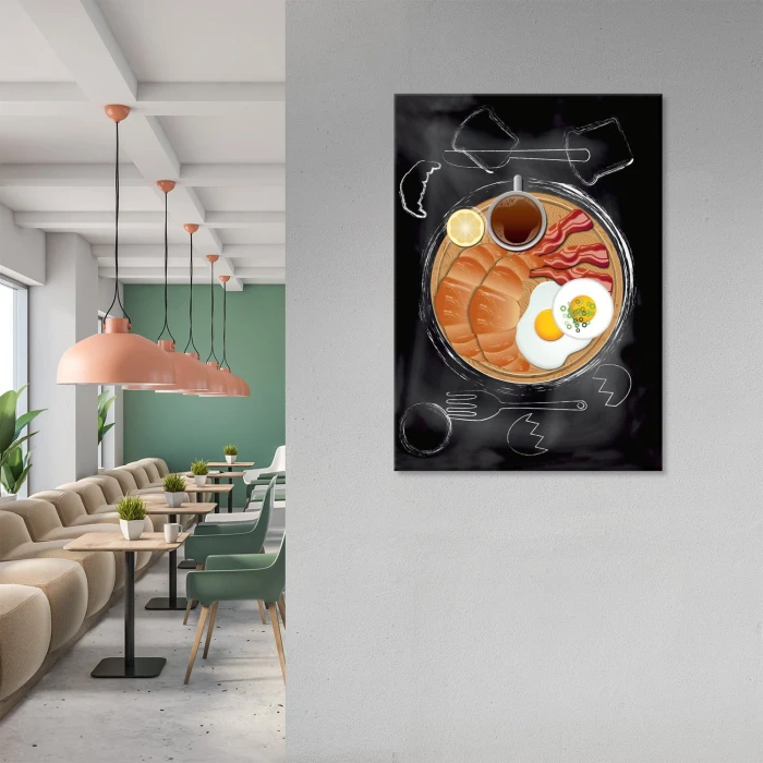Plakat metalowy Śniadanie
