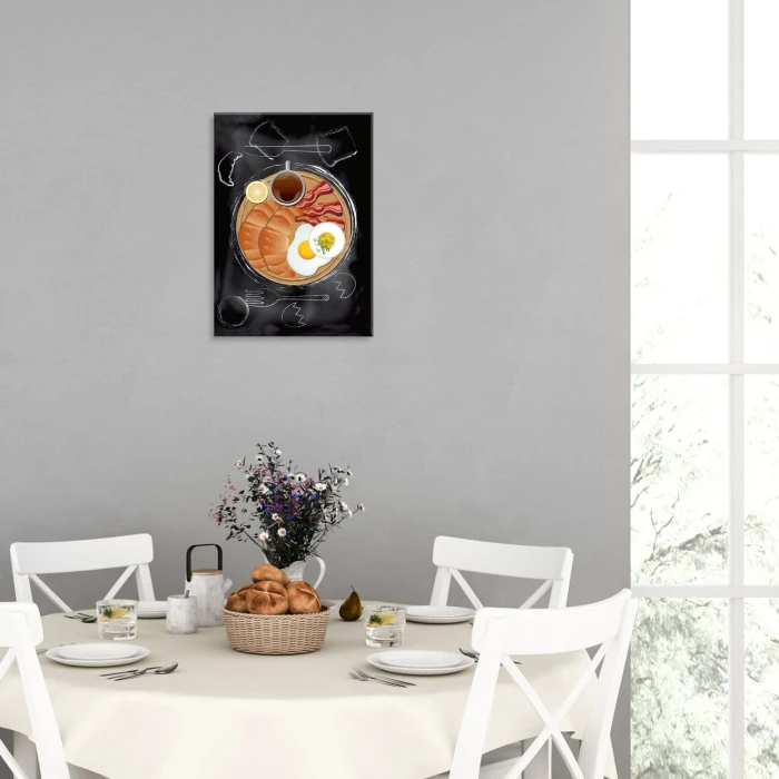 Plakat metalowy Śniadanie