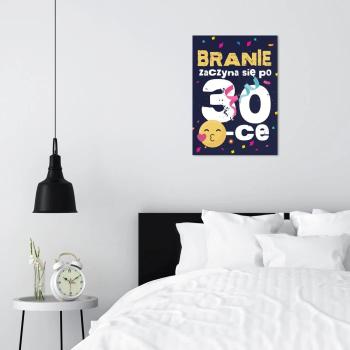 Plakat metalowy Branie zaczyna się po 30