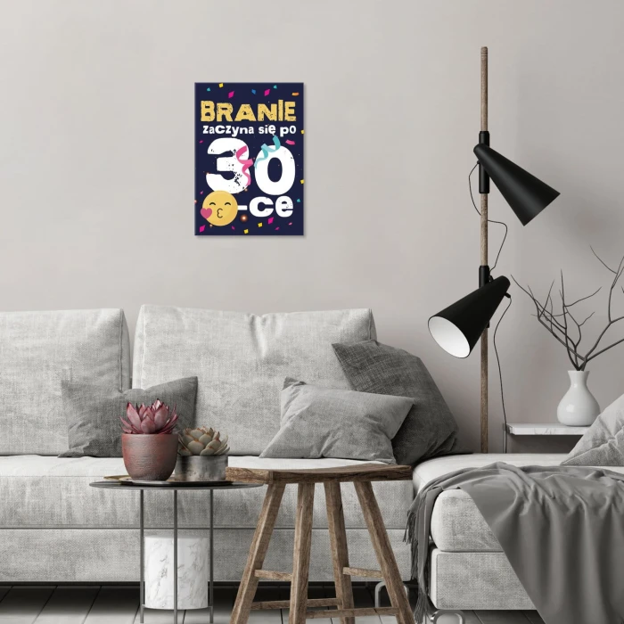 Plakat metalowy Branie zaczyna się po 30