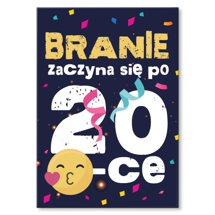 Plakat metalowy Branie zaczyna się po 20