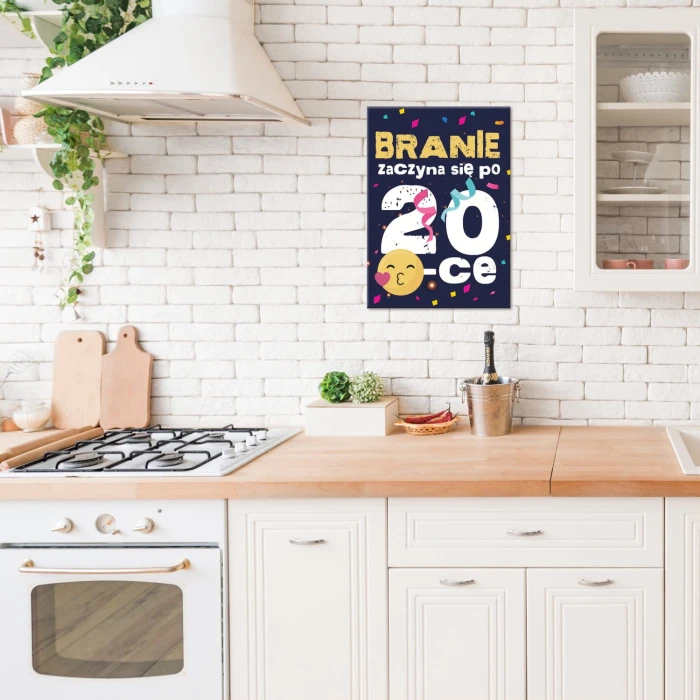 Plakat metalowy Branie zaczyna się po 20