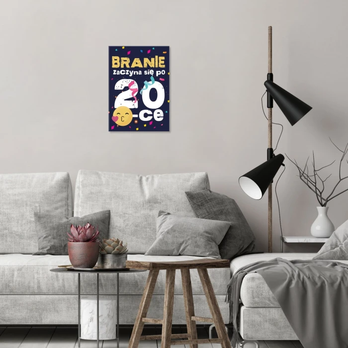 Plakat metalowy Branie zaczyna się po 20