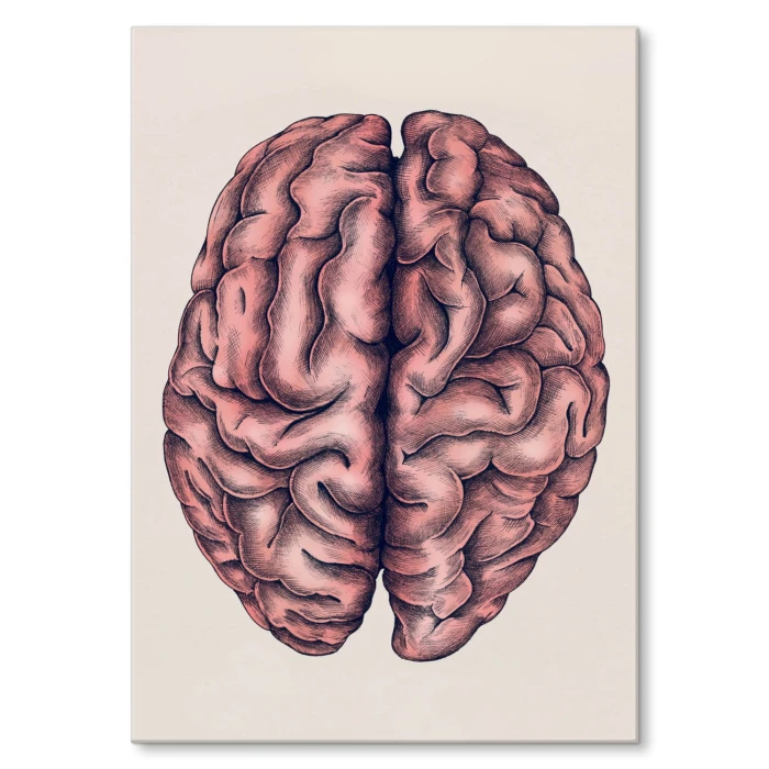 Plakat metalowy Mózg