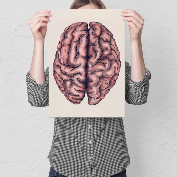 Plakat metalowy Mózg