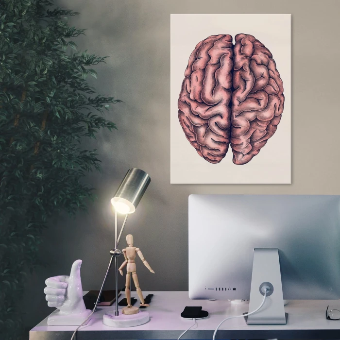 Plakat metalowy Mózg