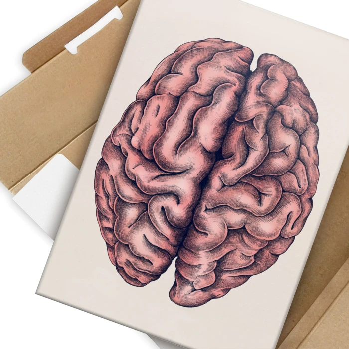 Plakat metalowy Mózg