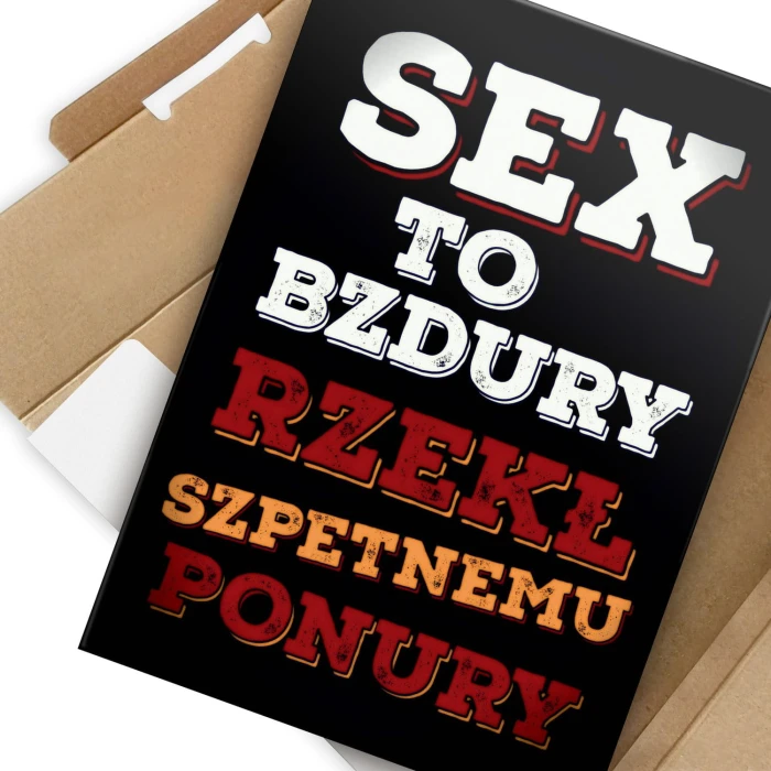 Plakat metalowy Sex to bzdury Prezent