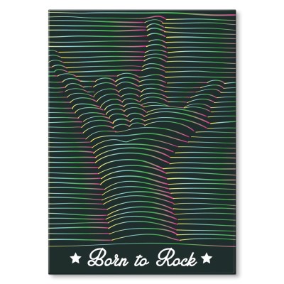 Plakat metalowy Born to Rock
