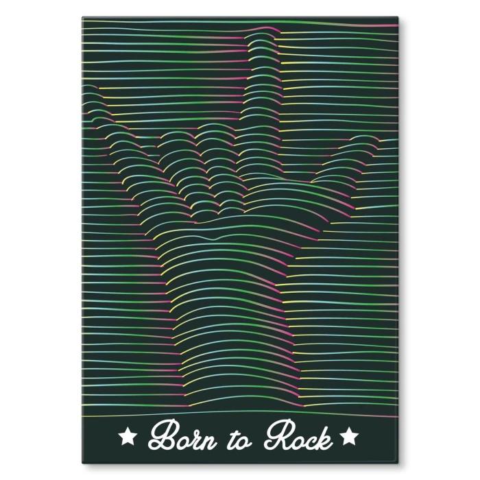 Plakat metalowy Born to Rock