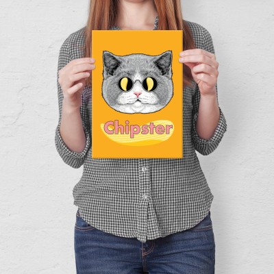 Plakat metalowy Chipster