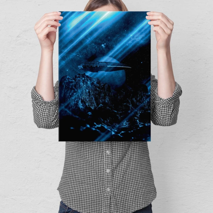 Plakat metalowy Niebieska planeta