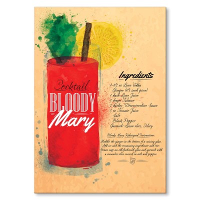 Plakat metalowy Drink Krwawa Mary