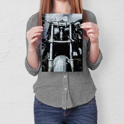 Plakat metalowy Stary motocykl