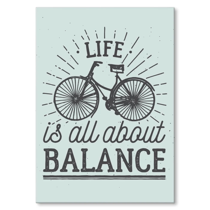 Plakat metalowy Life all about balance