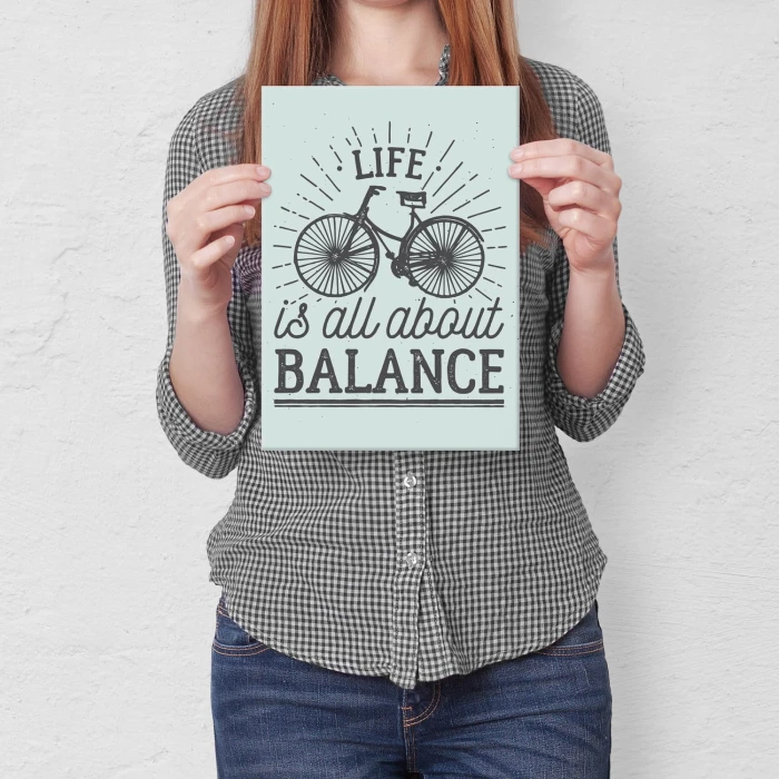 Plakat metalowy Life all about balance