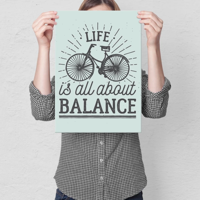 Plakat metalowy Life all about balance