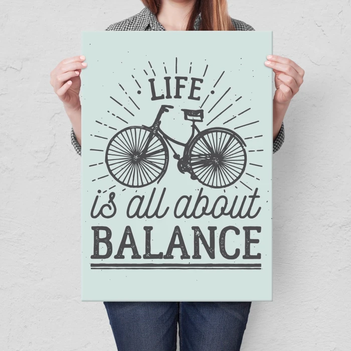 Plakat metalowy Life all about balance