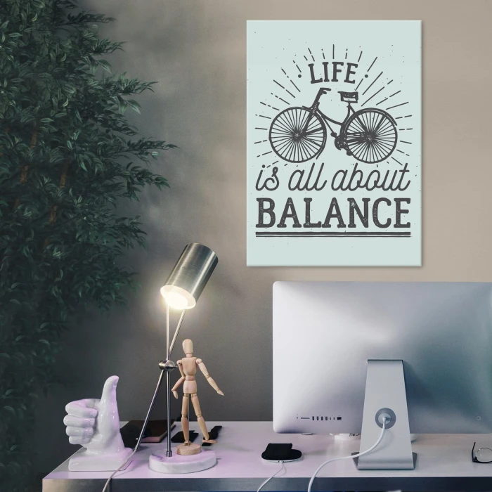 Plakat metalowy Life all about balance