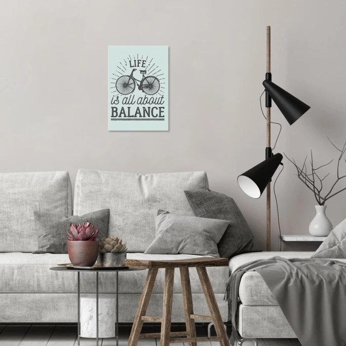 Plakat metalowy Life all about balance