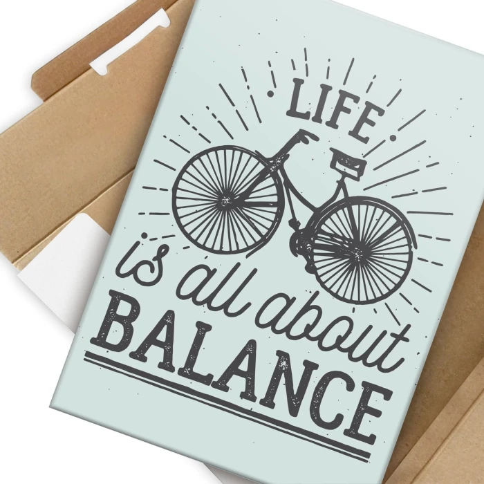 Plakat metalowy Life all about balance