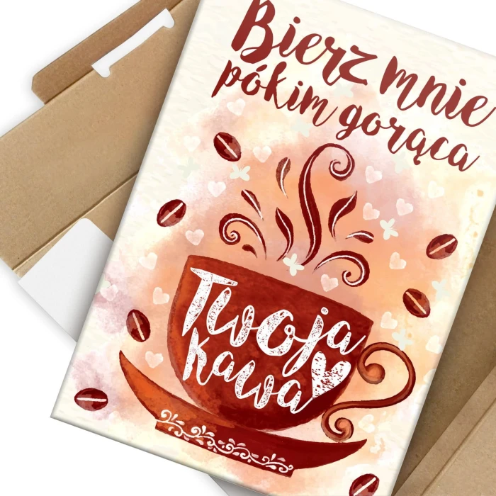 Plakat metalowy Twoja kawa