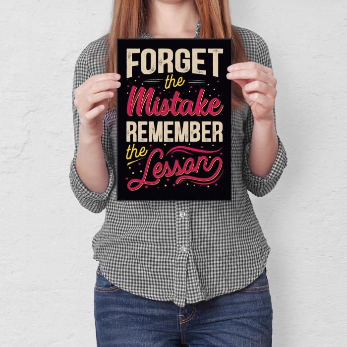 Plakat metalowy Zapamiętaj tę lekcję Prezent