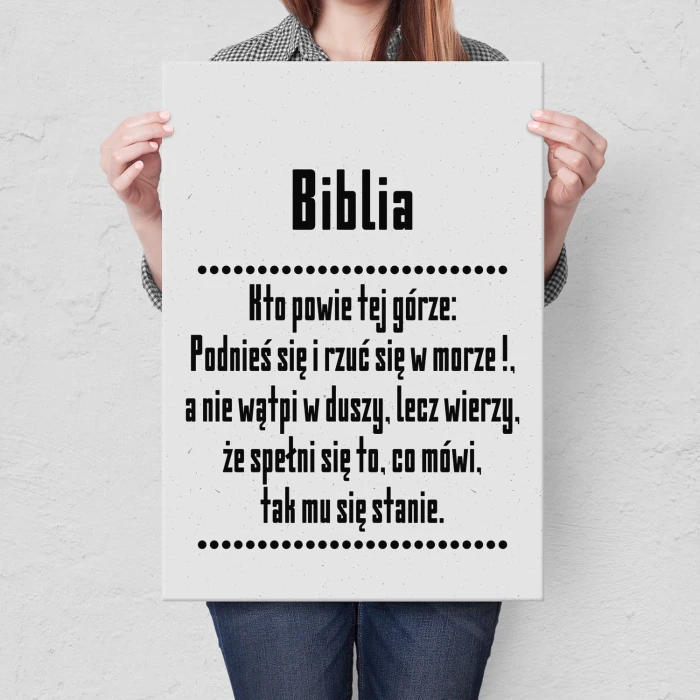 Plakat metalowy Cytat z Biblii