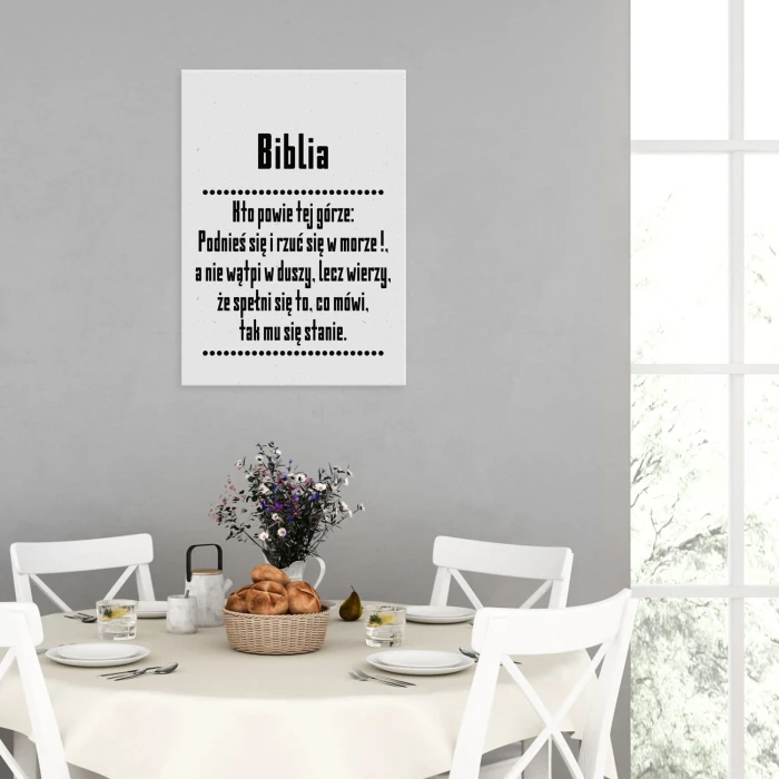 Plakat metalowy Cytat z Biblii