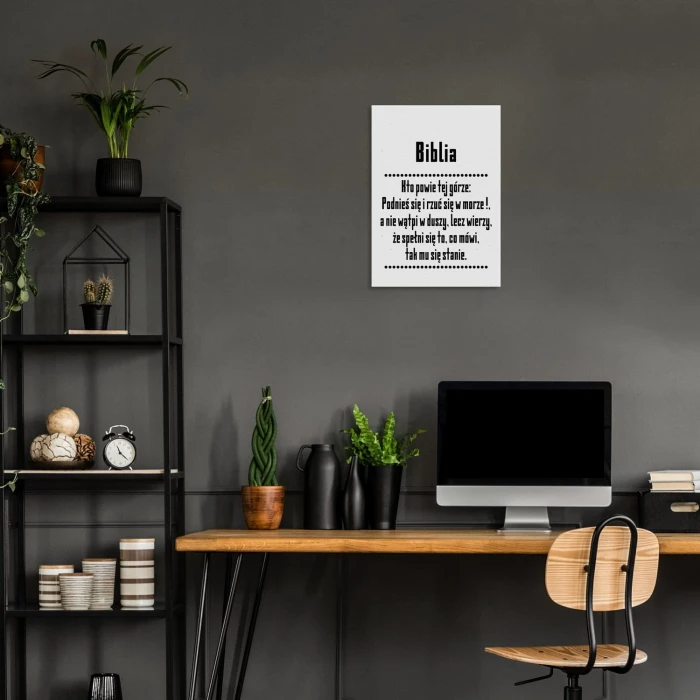 Plakat metalowy Cytat z Biblii