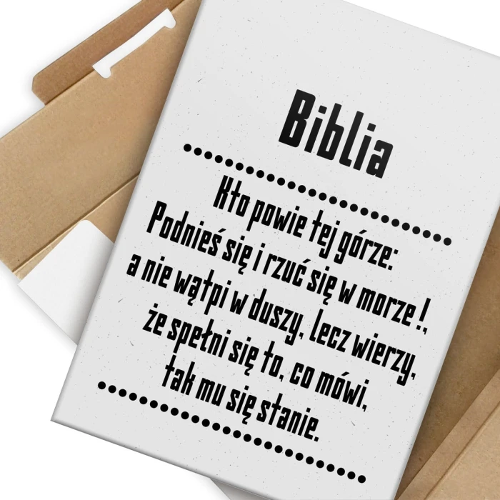 Plakat metalowy Cytat z Biblii