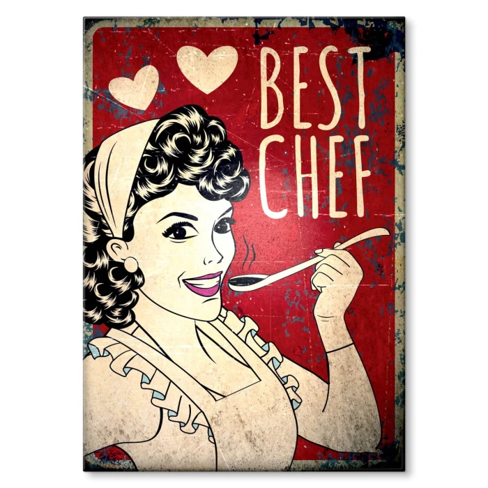 Plakat metalowy Best chef