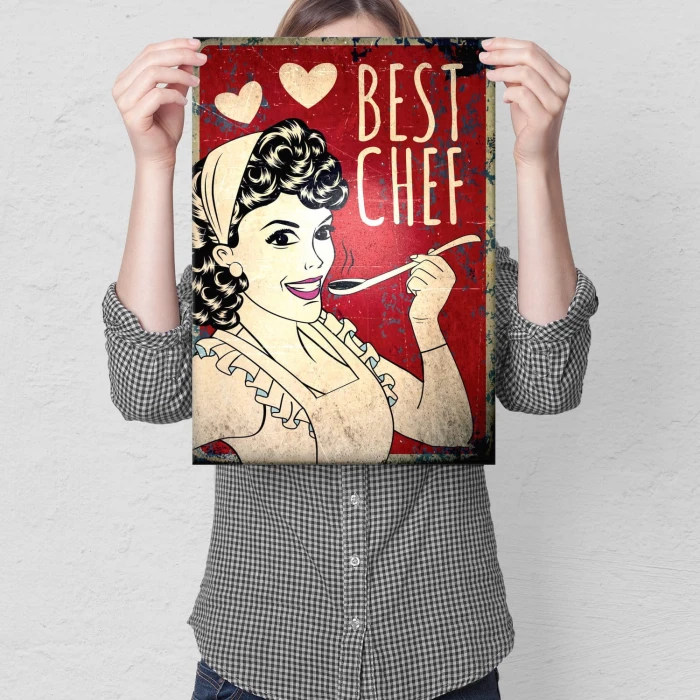 Plakat metalowy Best chef