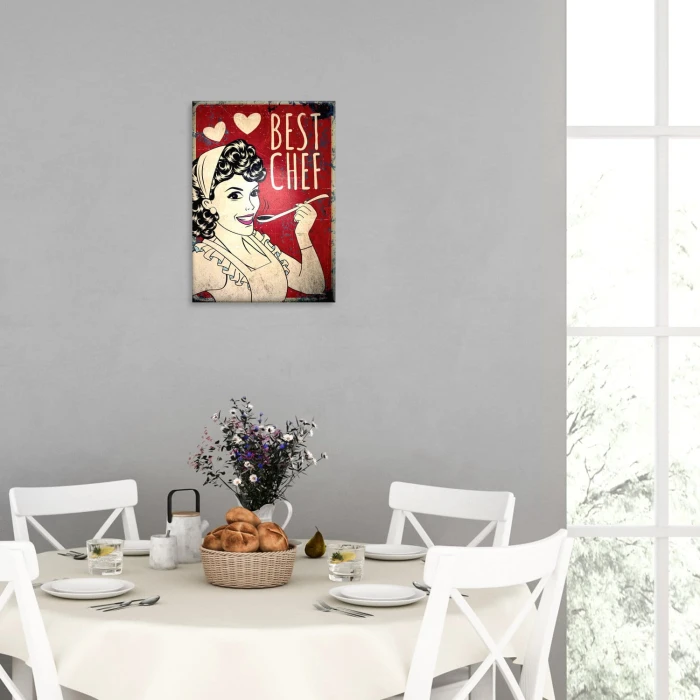 Plakat metalowy Best chef
