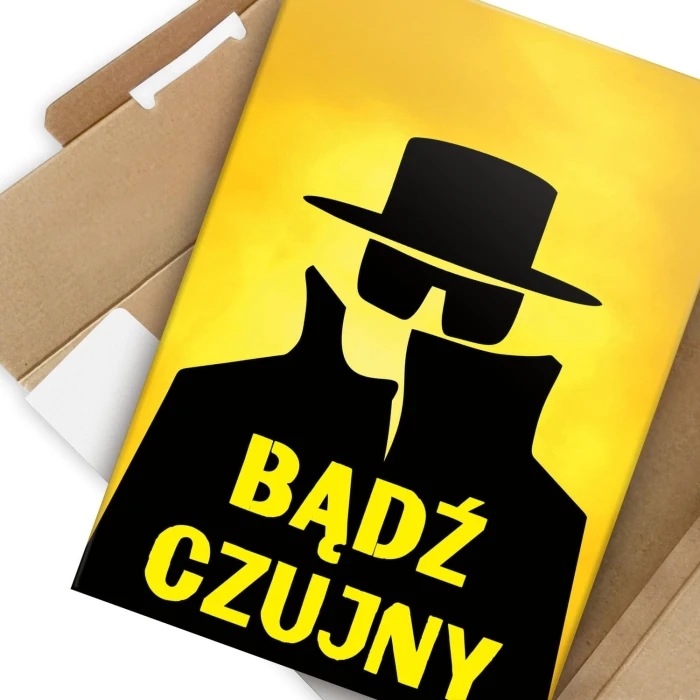 Plakat metalowy Bądź czujny