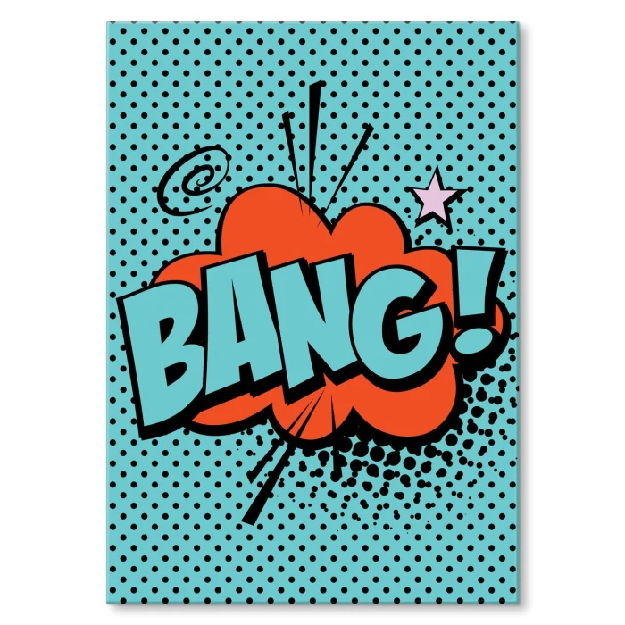 Plakat metalowy Komiksowe BANG!