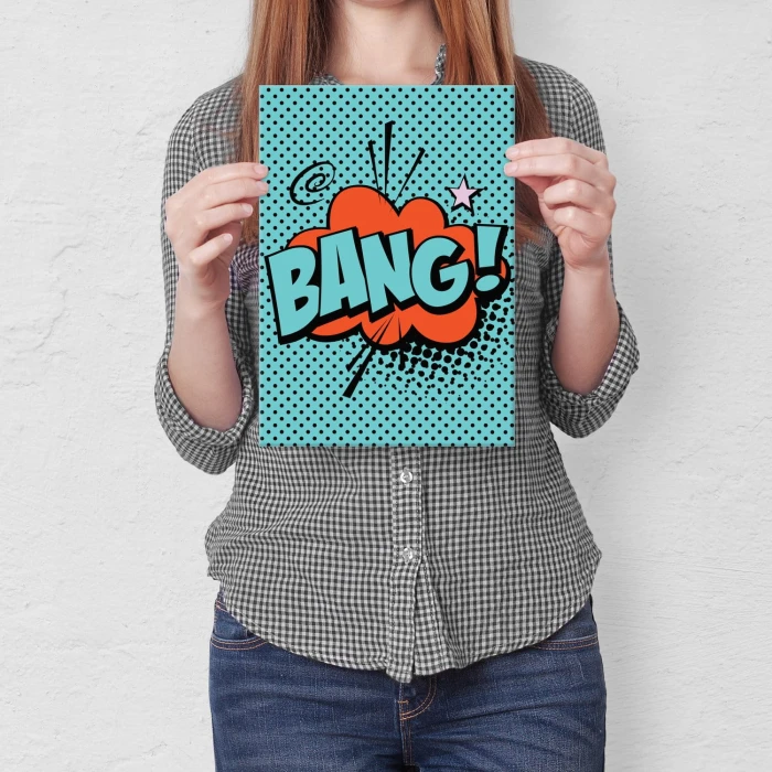 Plakat metalowy Komiksowe BANG!